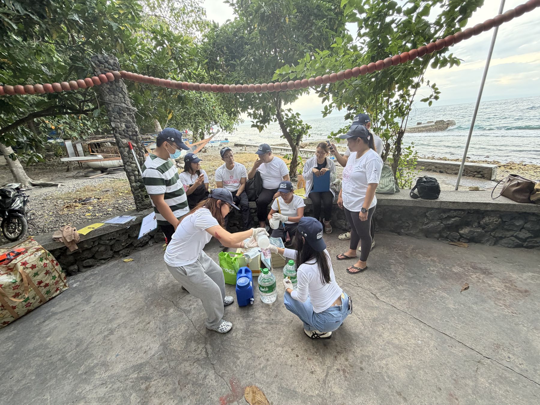 Team training and demonstration prior to sampling. Iligan Bay, Philippines, August 2026.